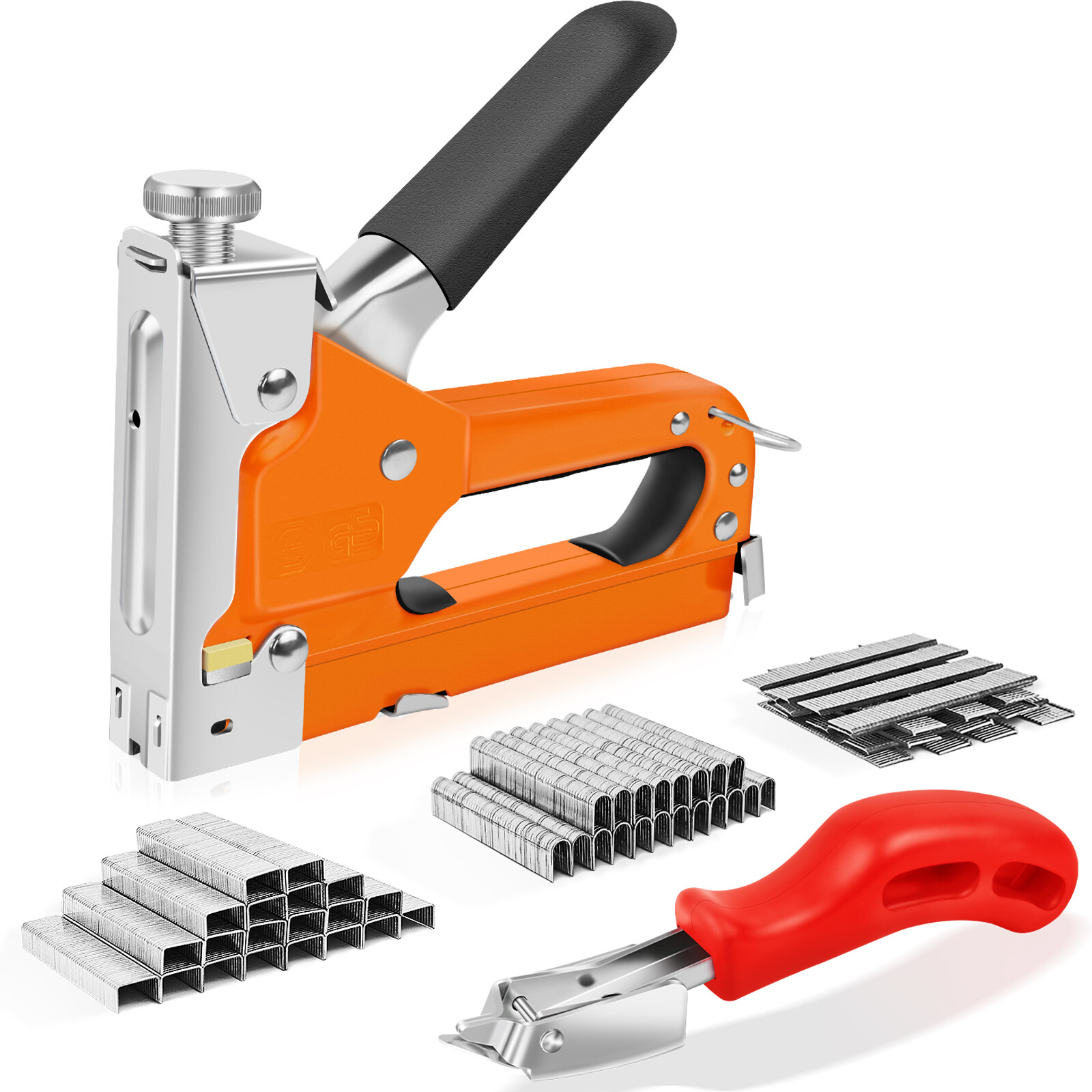 3 In1 Staple Gun Industrial Heavy Duty Tacker Nail Upholstery Stapler Amtech New - Image 2
