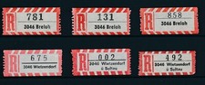 72186)Soltau > 6 versch Reco-Zettel, PLZ 3046 Breloh - Wietzendorf, 2x ...über !