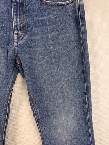 Pantalones de mezclilla MSGM Milano azules rectos elásticos con cremallera cómodos talla 50 - Imagen 7 de 22
