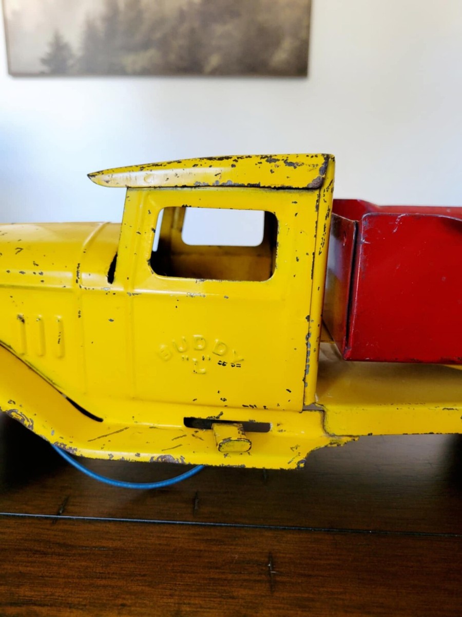 Vintage 1930s Pressed Steel Buddy L Dump Truck Original Finish 19