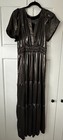 Anthropologie Somerset Dress In Shine Carbon Metallic Size: Small