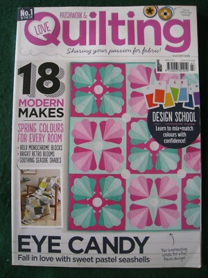 PATCHWORK & QUILTING MAGAZINE 47 2017 SPRING COLOURS SEASIDE SHADES PASTEL SEASH