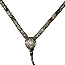 Billy Royal Schneiders Sterling Silver Overlay Dark Oil Western Breast Collar