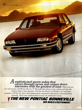 1987 Pontiac Bonneville Print Ad 11" x 8"