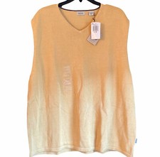 NWT Men  s Yellow Izod 100 Sweater Vest sz XL