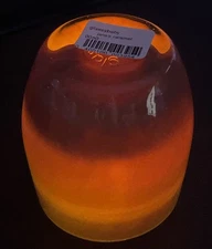 Glassybaby Jane’s Caramel W/ Triskelion Hand Blown Votive Candle Holder Sticker