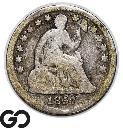 1857 Seated Liberty Half Dime