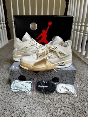 Jordan 4 Retro Off-White Sail (Women's) 11.5W Brand New Deadstock
