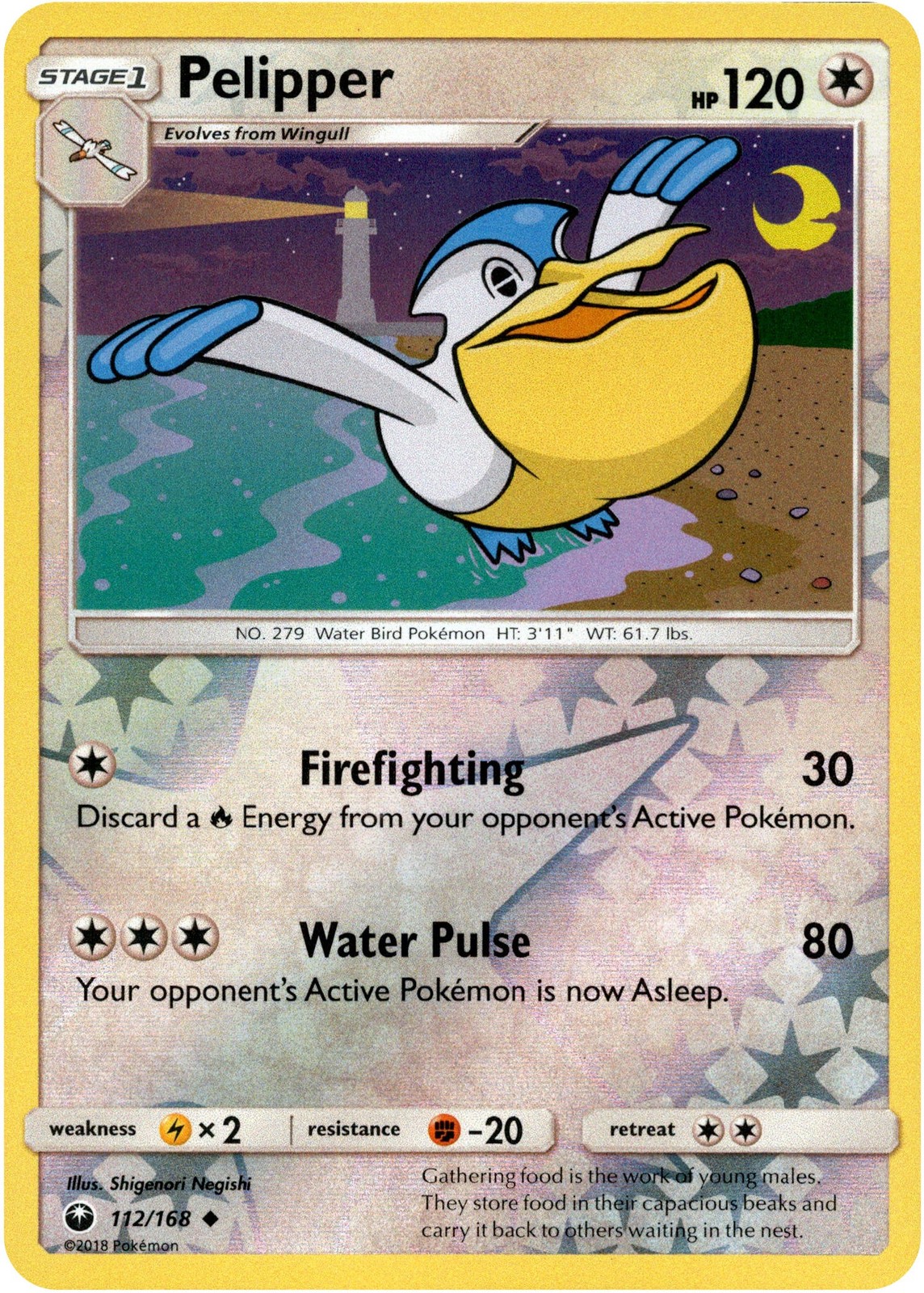 Pelipper - 112/168 - Celestial Storm - Reverse Holo