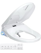 Heated Electric Bidet Toilet Seat Elongated with Instant Warm Water  Dryer