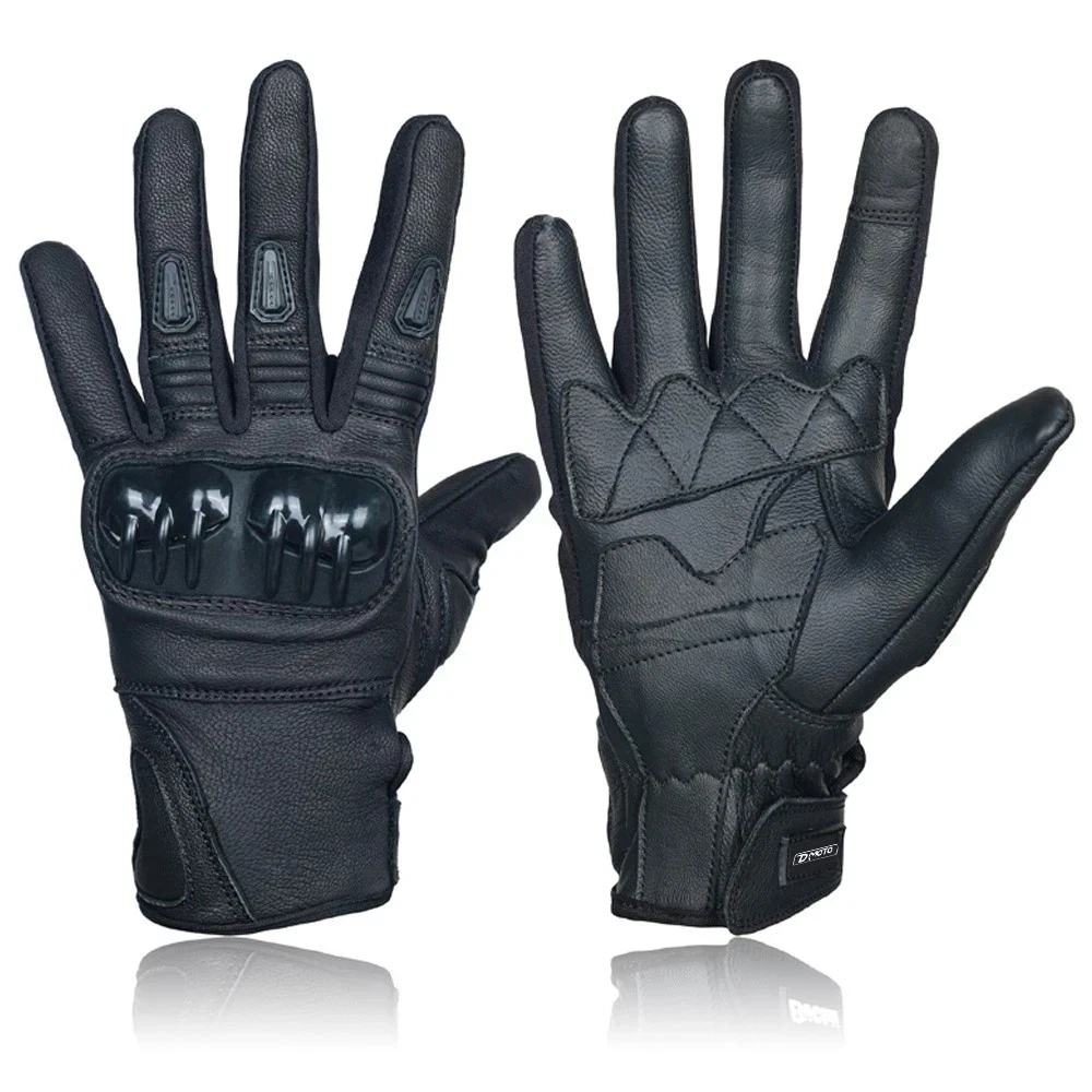 Leather Motorcycle Gloves | Touchscreen Waterproof Anti-Slip Protective Riding