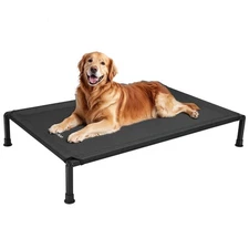 Heavy Duty Elevated Dog Bed - Raised Dog Cot with Breathable Teslin Mesh, Non...