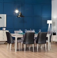 Esszimmer Garnitur Essgruppe Esstisch Tisch StüHle Holz Beige 7Tlg