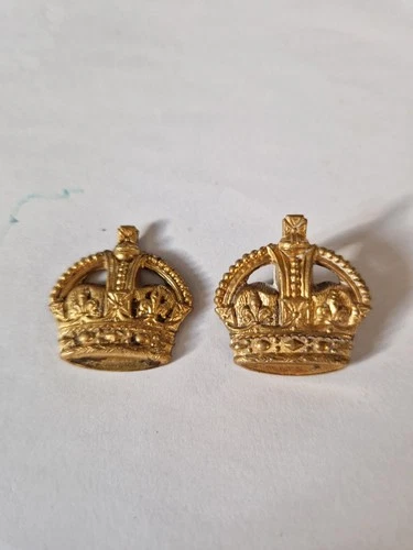 WW2 British Army Commonwealth Officers Rank Crowns Badges  military militaria