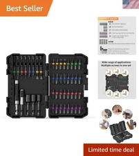 Professional 45-Pc Screwdriver Bit Set - Impact Tough with Black Oxide Finish