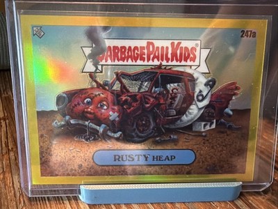 2023 TOPPS GARBAGE PAIL KIDS CHROME 6 YELLOW REFRACTOR RUSTY HEAP  218/275