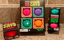 Lot of (3) NEEDOH pets-TEENIE FUNKY PUPS-PINK COOL CATS Big & 4 PACK-Easter gift