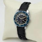 Vintage 1972 Women's TIMEX Electric Diver Style 25mm Watch, Blue Bezel, Runs
