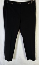 Wallis Petite Black Slim Leg Trousers UK14 Smart Stretch Work Casual