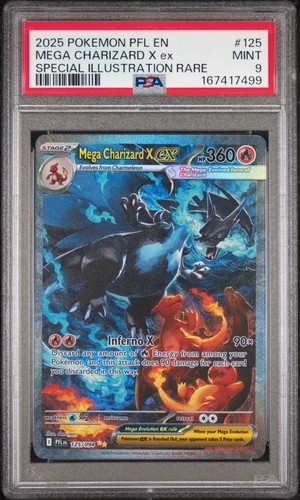 Mega Charizard X EX 125/094 Special Illustration Rare Pokemon PSA 9 Mint