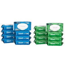Bundle Fresh Feel Flushable Wet Wipes 8 Flip-Top Packs 42 Per Pack GentlePlus E