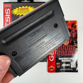 Judge Dredd Sega Genesis Authentic Complete w/ Manual CIB - AMAZING CONDITION