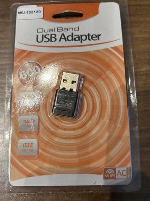 Mini Dual Band USB WiFi Wireless Adapter 600Mbps 2.4GHZ/5GHZ 802.11ac