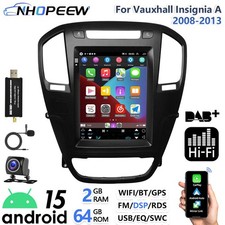 DAB+ Tesla Style 9.7" Android Carplay Head Unit GPS WIFI For Vauxhall Insignia A