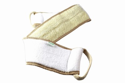 Woloxo Luffa Schwamm Rückenschrubber für Bad und Dusche, natürlicher Luffa und Seife