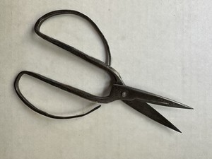 Vintage Hand Forged 6” Butterfly or Bonsai Pruning Scissors with Makers Mark.