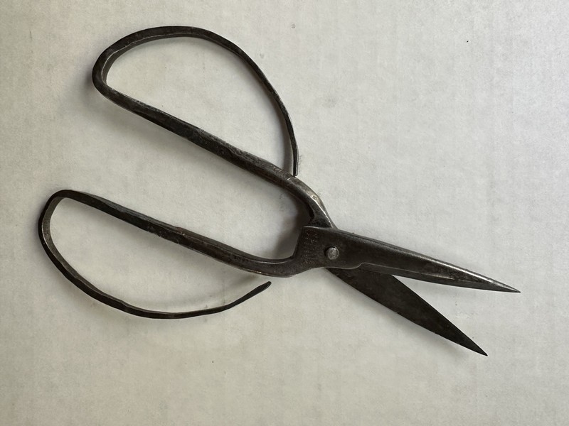 Vintage Hand Forged 6” Butterfly or Bonsai Pruning Scissors with Makers Mark.