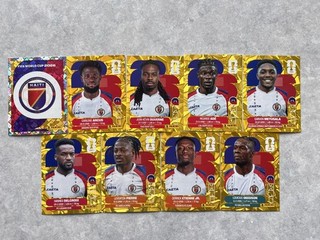 2026 Panini FIFA World Cup Haiti Gold Crumple Sticker Lot of 9 Stickers