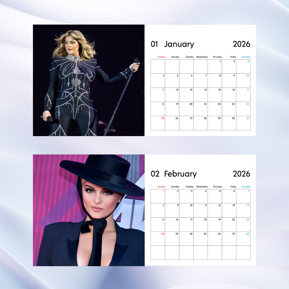 Bebe Rexha 2026 Calendar Pop Star Wall Calendar Glamour Singer Poster S L960 