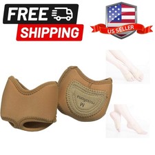 Women's Neoprene Half Sole Dance Paws Forefoot Pad Half Lyrical ShoesL, Nude