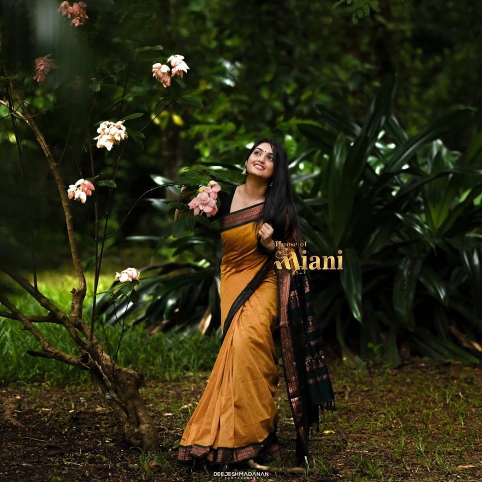 New Indian Cotton Silk Saree/Sari With Blouse Piece Party Wedding Wear For Women - Image 4 of 4