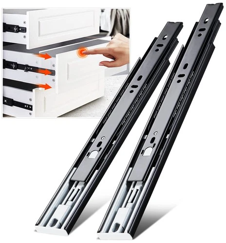 YENUO Push to Open Drawer Runners Full Extension 300 350 400 450 500 550 600mm
