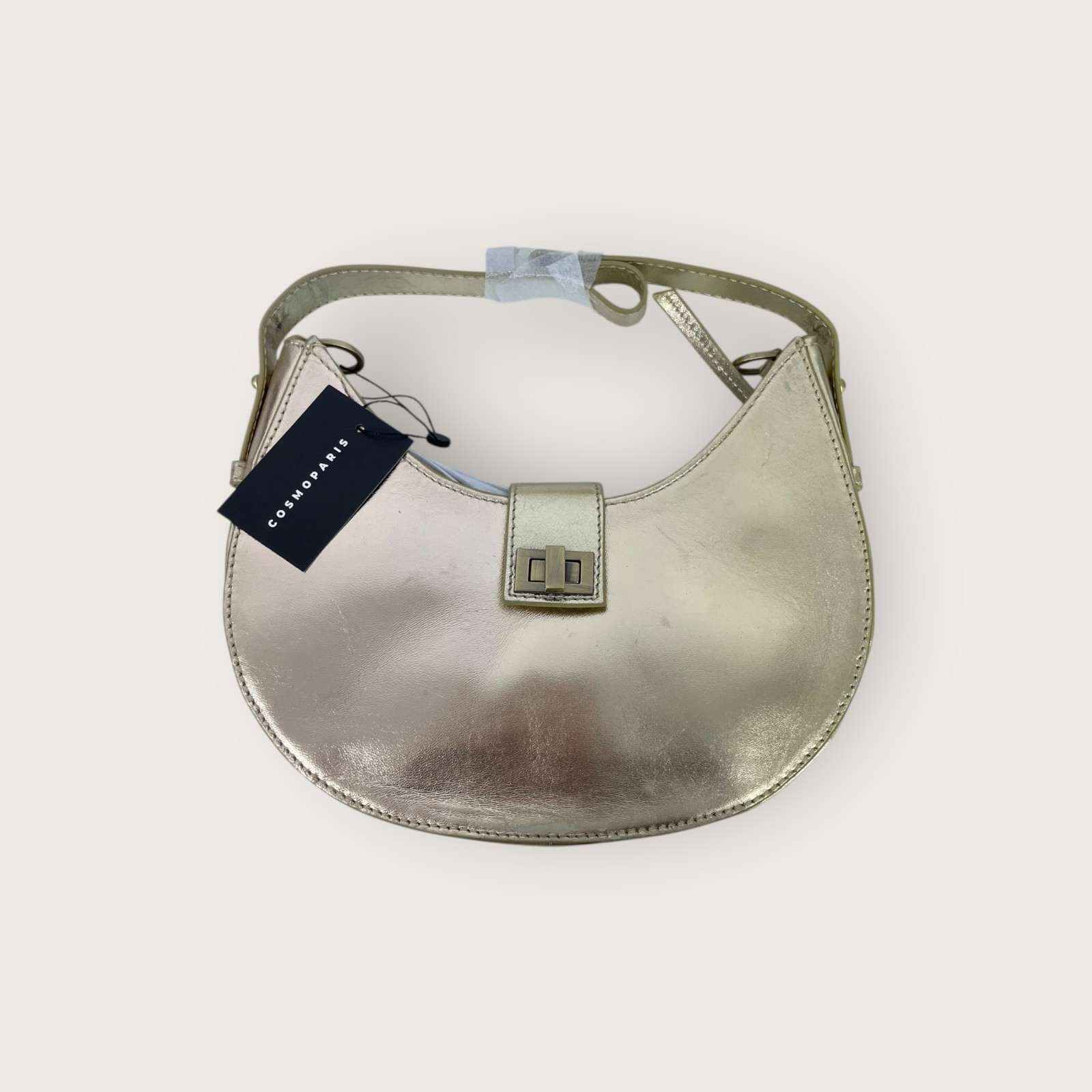 Borsa a mano Cosmoparis oro baguette foto 2