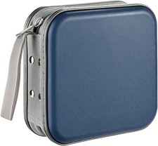 DVD Case, 48 Capacity CD Case Portable Holder Storage Hard Dark blue