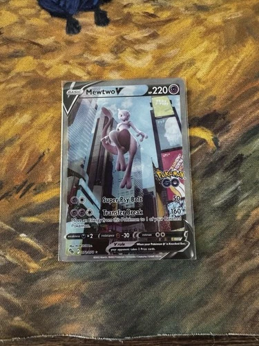 Pokémon TCG Mewtwo v Alt Art Full Art Holo Ultra Rare Card 072/078 Pokemon Go NM