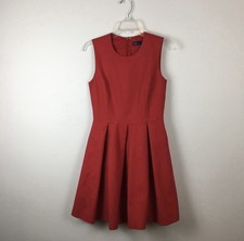Gap Cherry Red Skater Dress Women’s Sz 2 Fit & Flare Sleeveless Pockets Xmas