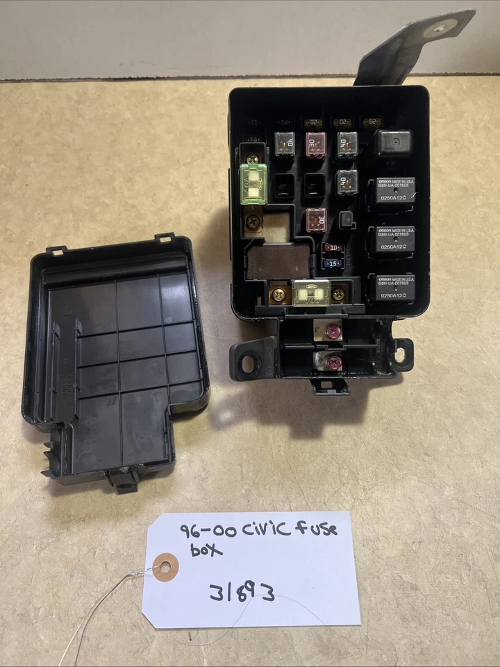 96 97 98 99 00 HONDA CIVIC MOTOR BAHÍA CAJA DE FUSIBLES OEM Foto 4 de 4