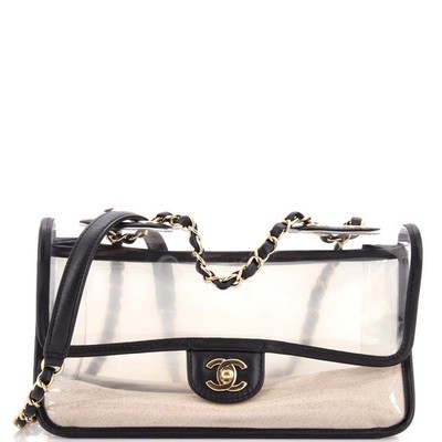 Chanel Sand By The Sea Flap Bag PVC with Lambskin Medium