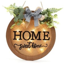 Welcome Sign for Front Door, Door Wreaths for Front HOME SWEET HOME Brown 