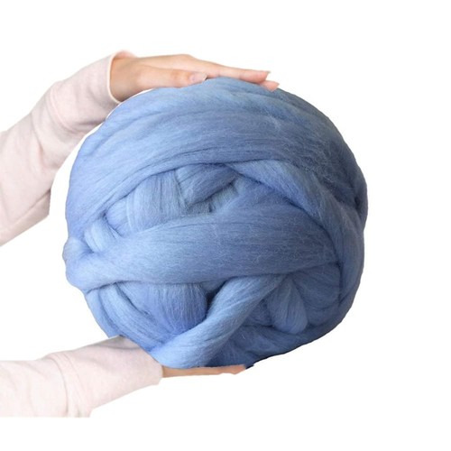 Giant 2.2LBS Chunky Wool Yarn - Super Soft Washable Merino Yarn - Extreme Bul...