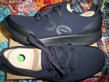OOFOS Oomg Sport LS Black Lace Up Sneaker  Recovery Comfort Walking Shoes M 12