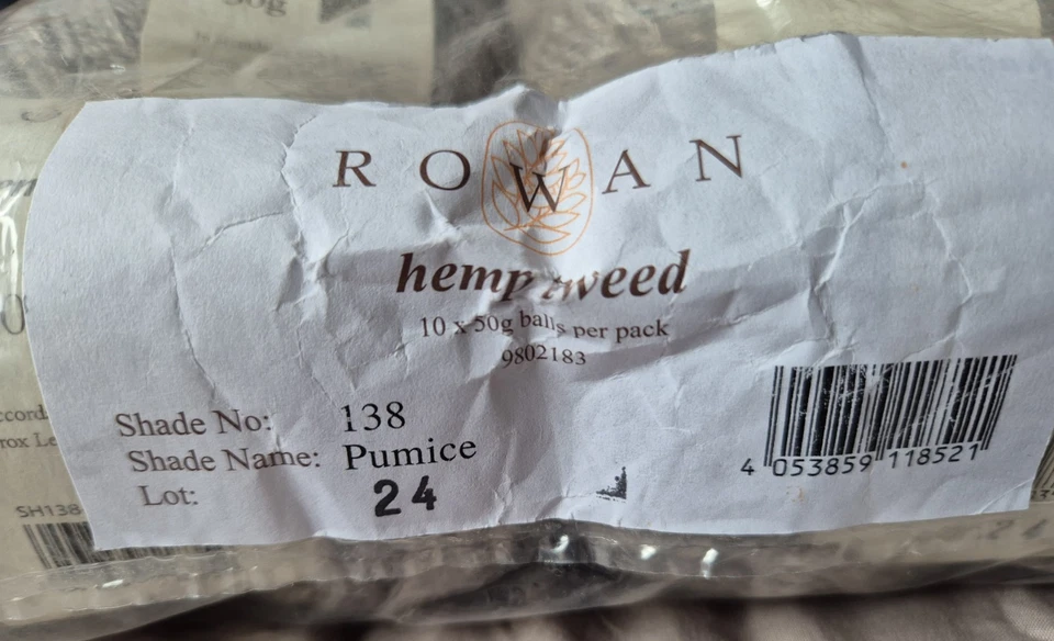 10 Knäuel Rowan Hemp Tweed Wolle - 500g - Fb 138 pumice/steingrau - Wolle/Hanf - Bild 4 von 4