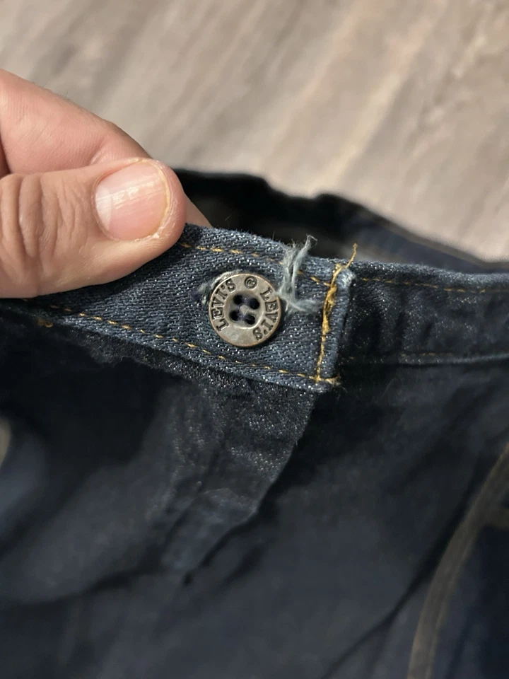 Falda vaquera Levi’s naranja lengüeta años 70 80 True Vintage etiqueta talla 16 EE. UU. índigo Foto 3 de 4