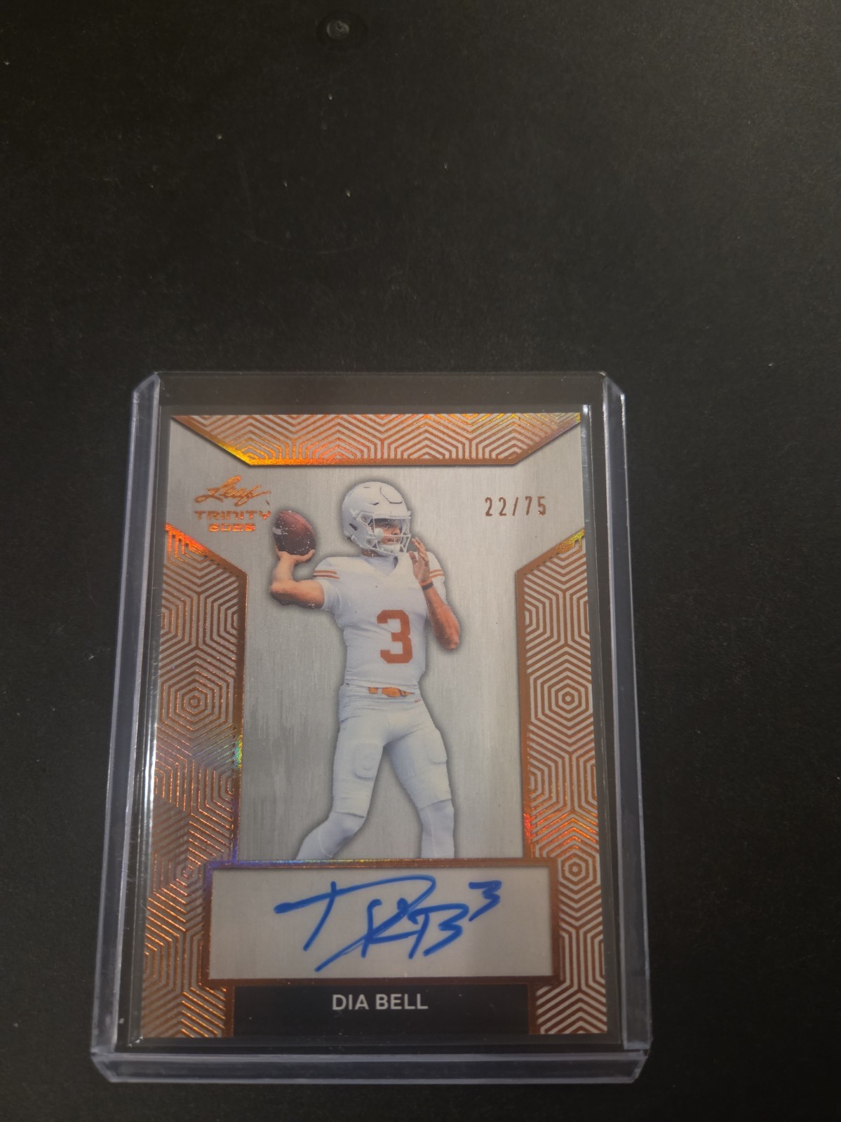 2026 LEAF TRINITY DIA BELL AUTO /75 Bronze Texas Longhorns 