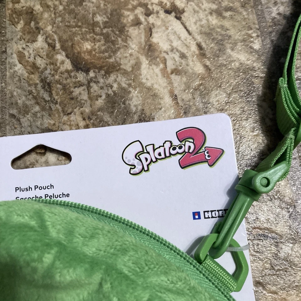 Hori Splatoon 2 Squid Plush Pouch Neon Green Officially Licensed Nintendo Switch - Image 3 of 4