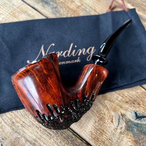 Eric Nording Rustic #4 Freehand Briar Tobacco Pipe - NEW